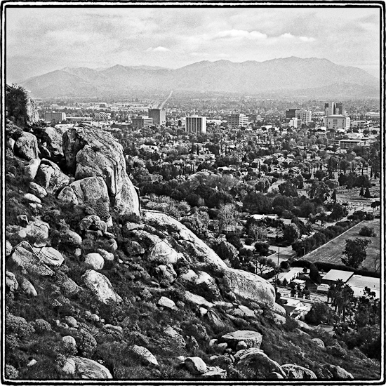 View from Mt Rubidoux, California  1997